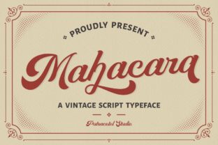 Mahacara: A Vintage Script Font for Makers